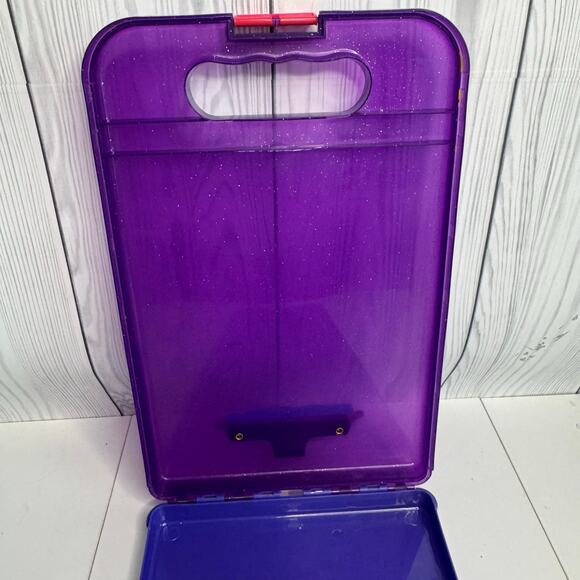 Lisa Frank Vintage Plastic Clipboard with Paper Holder Rainbow Kitten Purple - Picture 4 of 11